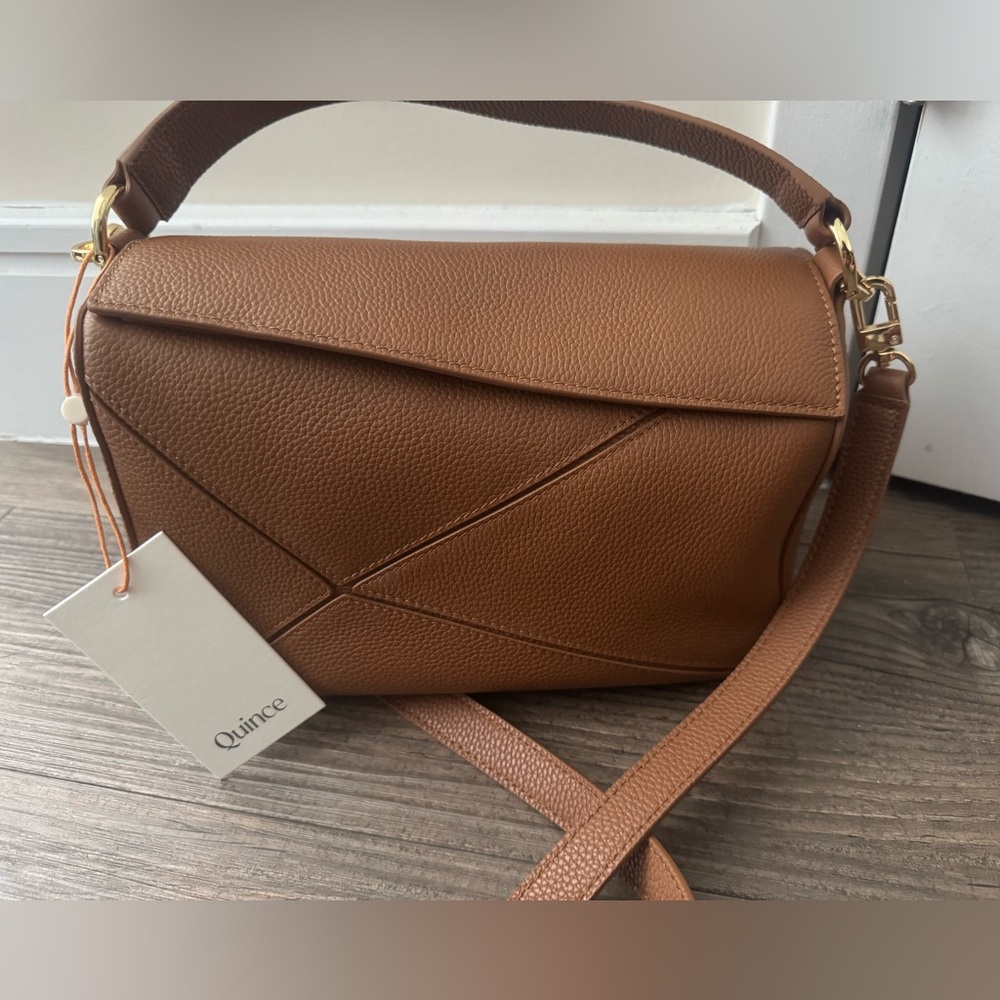 Quince Italian Patchwork Crossbody NWT